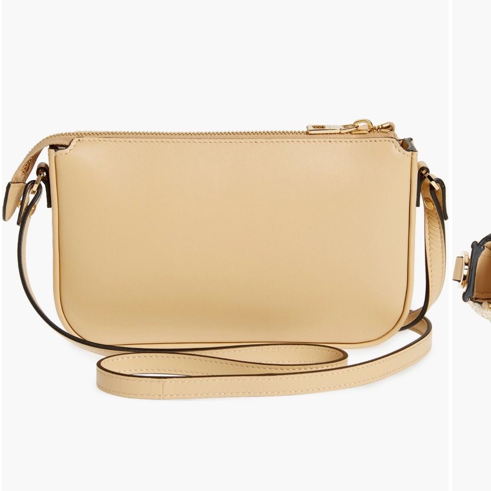 Valentino Beige Crossbody Bag Vlogo embellished faux raffia - Picture 4 of 16